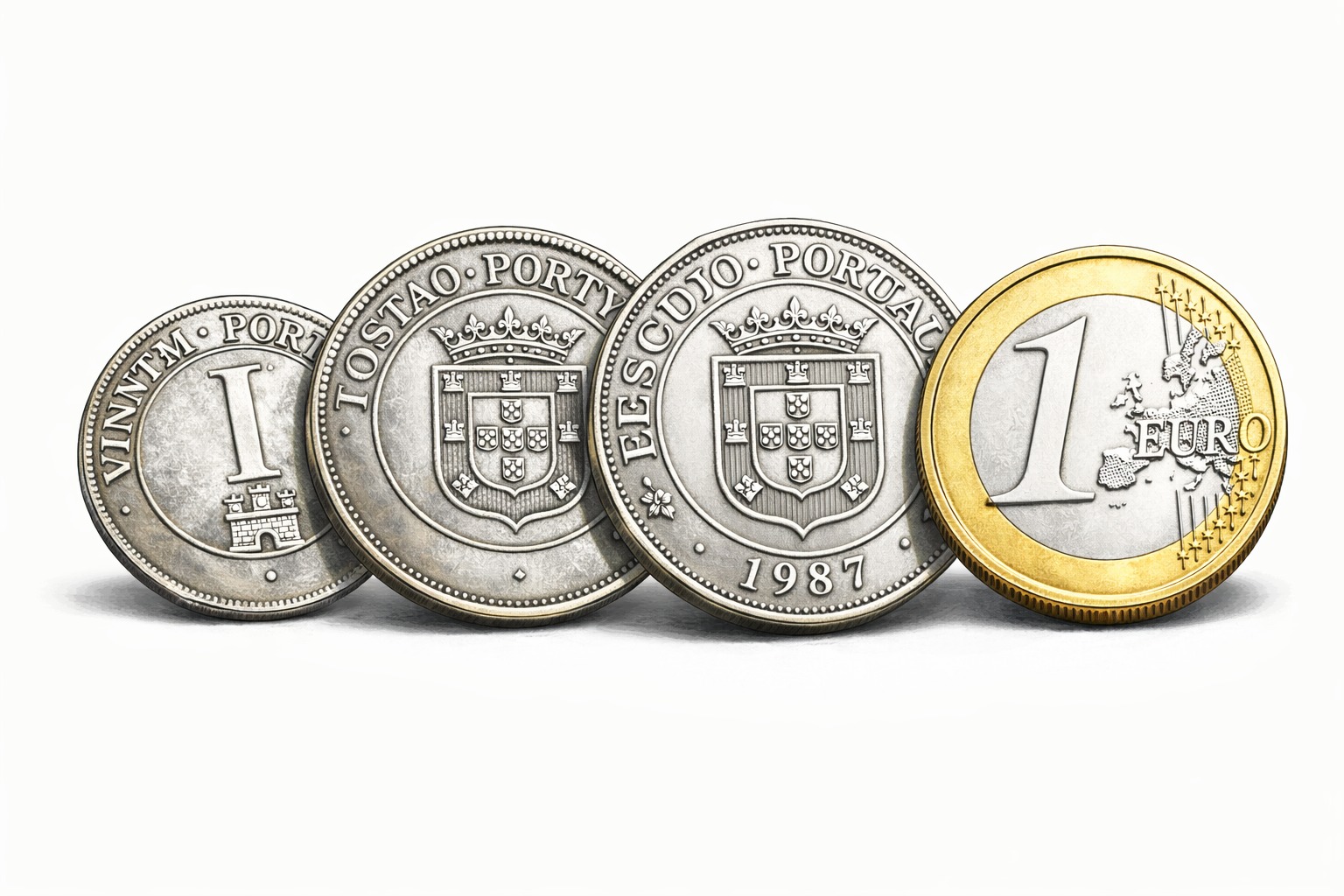 Moedas portuguesas e euro